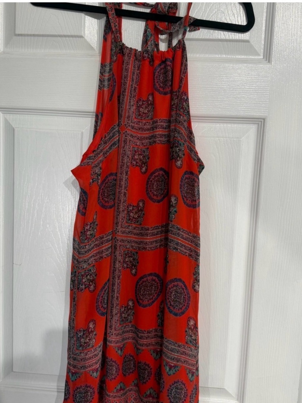 Lulus social philosophy paisley print halter dress - Picture 3 of 5